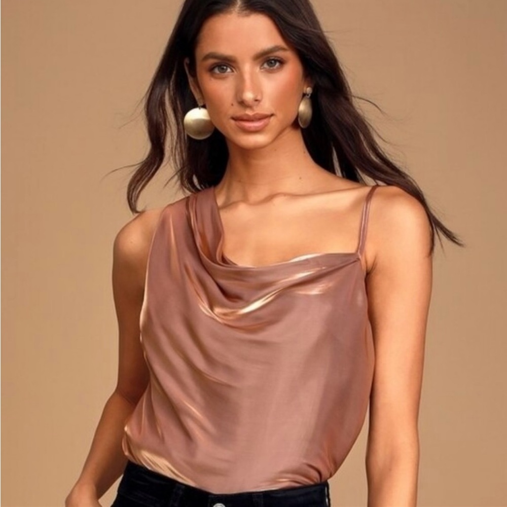Free People Asymmetrical Brown Camisole Blouse